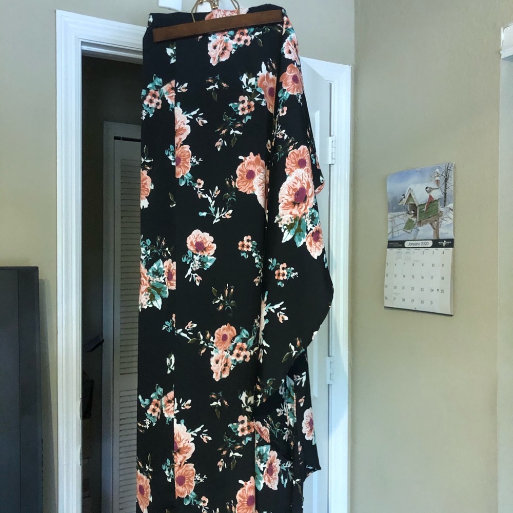 Floral Wraparound Skirt